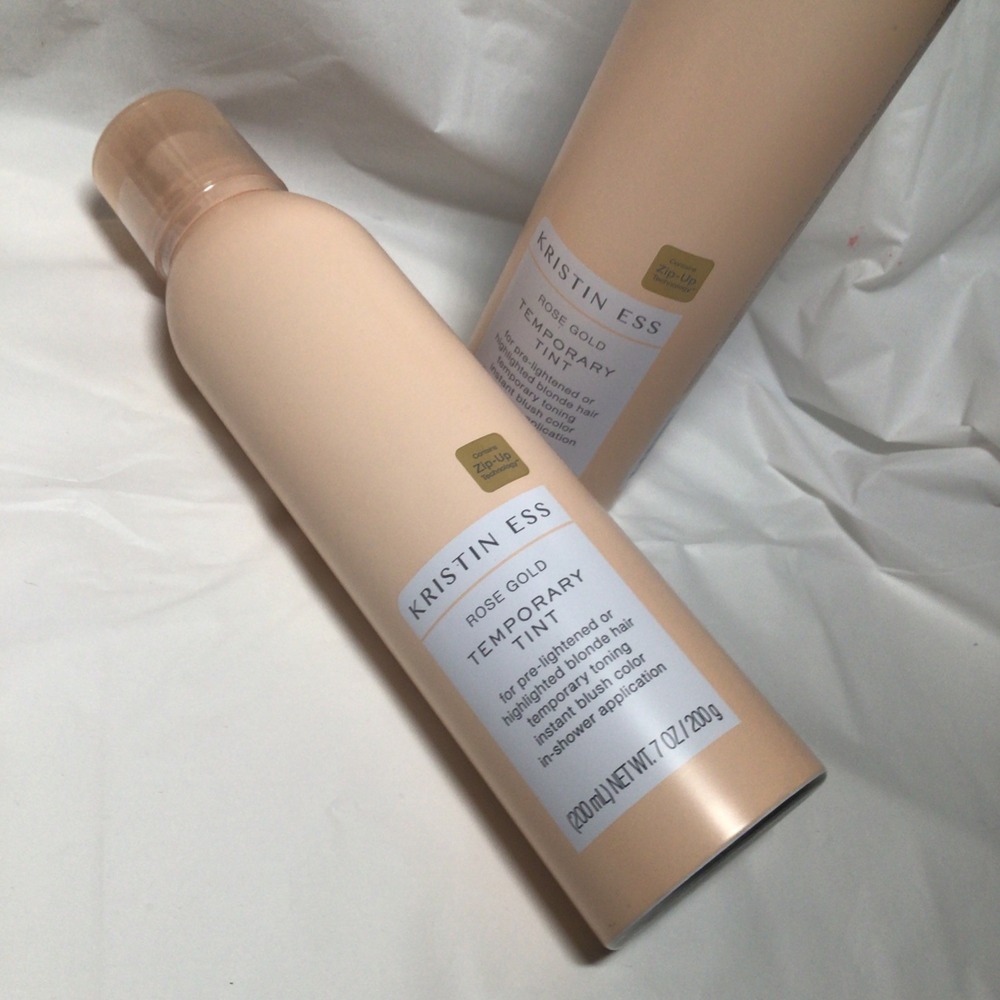 2-Pack of Kristin Ess Rose Gold Temporary Tint For Blonde Hair ~ 7 oz Each